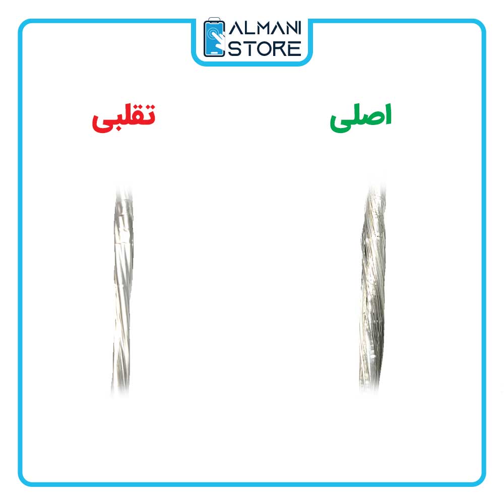 رشته سیم های داخل کابل شارژ اصلی سامسونگ
