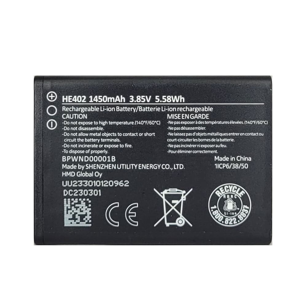 باتری گوشی نوکیا HE402 — تصویر ۲